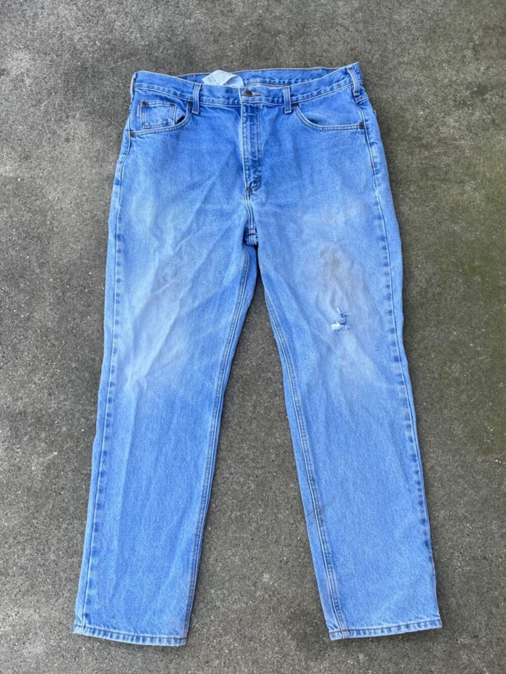 Vintage Carhartt Jeans Mens 38x32 Logo Workwear Cotton Streetwear Relaxed Skater